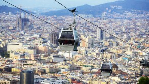 Montjuic cable car, Barcelona, Spain