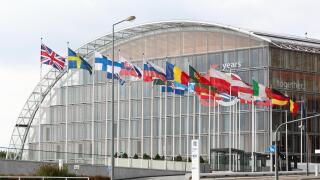 Kirchberg, Luxembourg - July 21, 2018: European investment bank building in Luxembourg