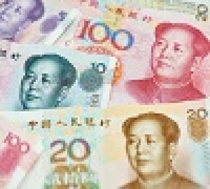 Chinese currency money yuan