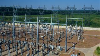 France, Moselle (57), Saint Avold, high-voltage substation of the RTE Electricity Transport Network