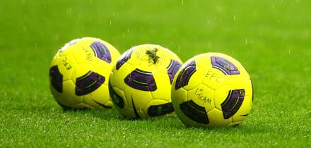 Soccer - Barclays Premier League - Everton v Blackpool - Goodison Park. General view of three footballs