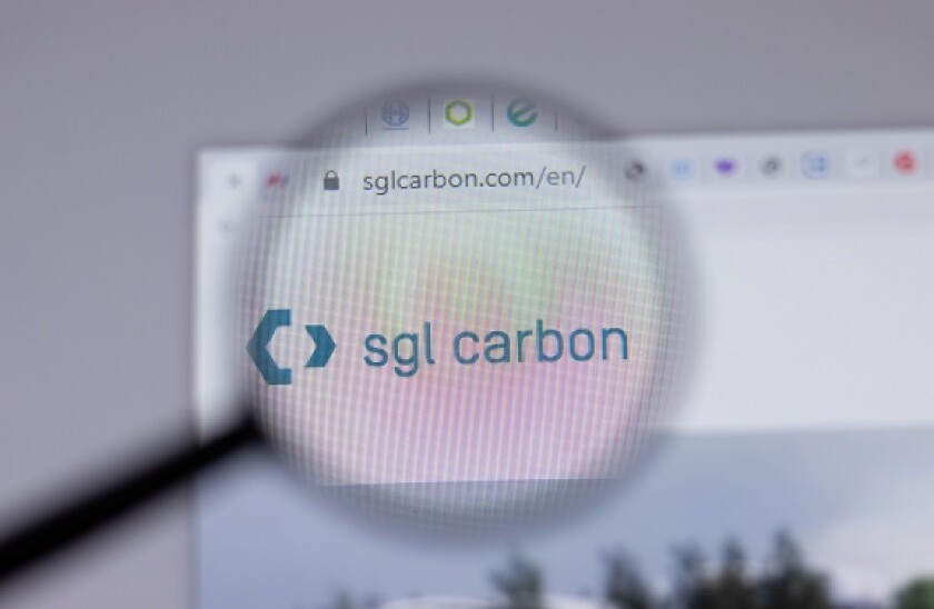 New York, USA - 18 March 2021: SGL Carbon company logo icon on website, Illustrative Editorial