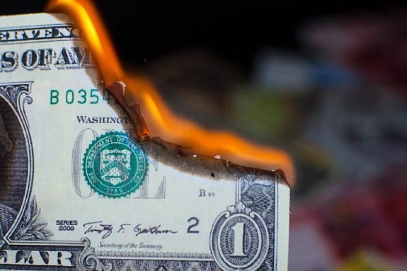 US inflation cash burn from Alamy 13Jan22 575x375