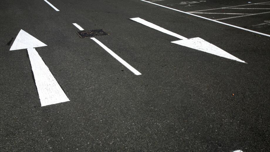 different directions