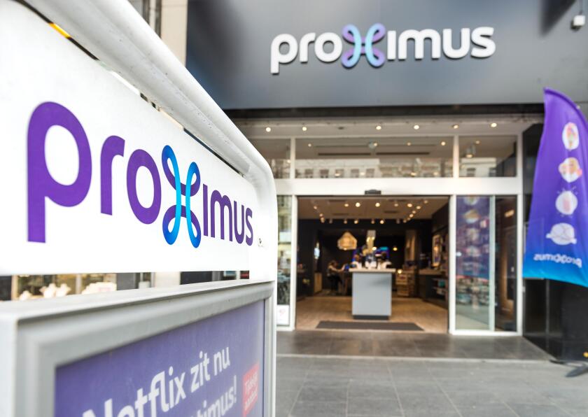 Proximus mobile network store in Belgium