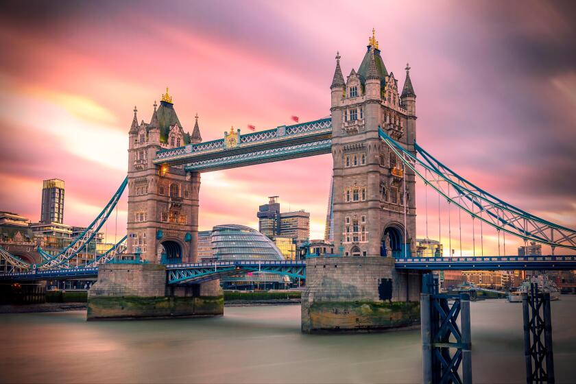 Tower bridge (London city) at sunset