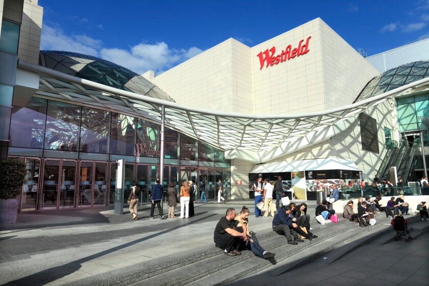 Westfield shopping centre in London