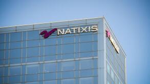 March 2022 - Paris - France: view on the signboard of Natixis
