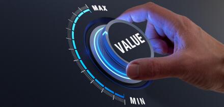 Increase value business or finance concept. Growth and performance development.