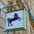 Lloyds Bank sign, George Row, Northampton, Northamptonshire, England, United Kingdom