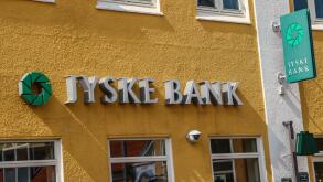 Jyske Bank is seen in Skagen, Denmark on 28 July 2019 Skagen is Denmark's northernmost town, on the east coast of the Skagen Odde peninsula in the far north of Jutland. © Michal Fludra / Alamy Live News