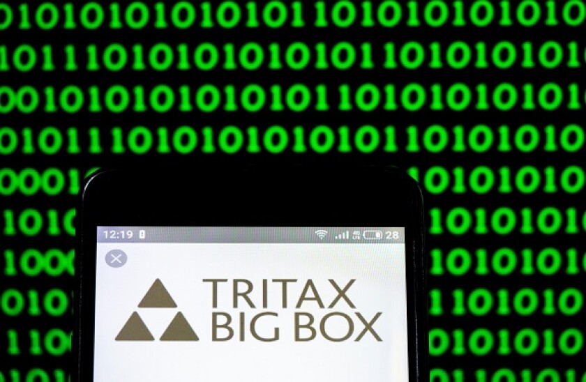 In this photo illustration a Tritax Big Box REIT PLC logo seen displayed on a smart phone.