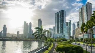 Panama City, Banistmo, Panama, skyscrape, cityscape, ocean, LatAm, 575