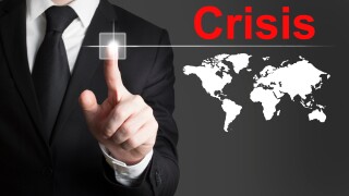 businessman pushing button crisis global-adobe