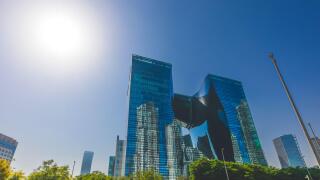 United Arab Emirates, Dubai. Business Bay. The OMNIYAT Opus designed by Zaha Hadid. ME Dubai Hotel