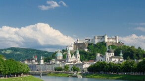 Salzburg City Historic Center Panorama View