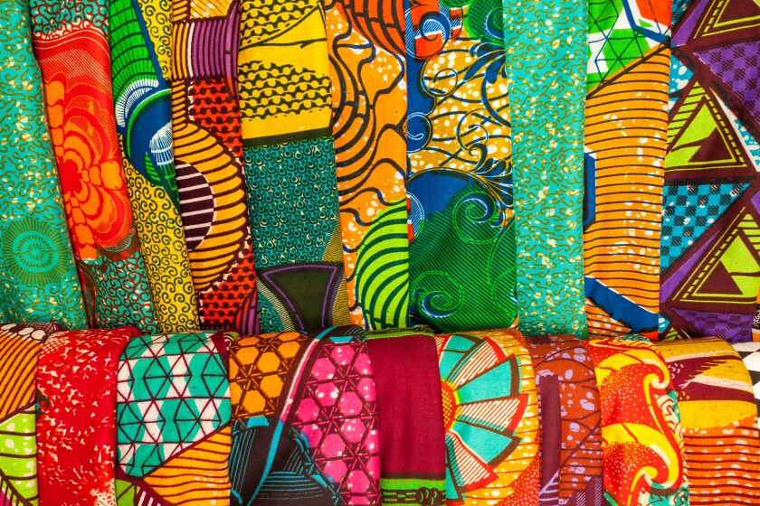 African fabrics from Ghana, West Africa