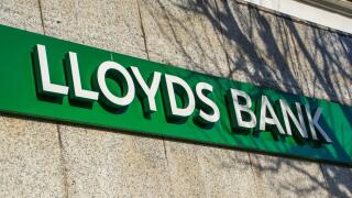 Lloyds- British high street bank branch, exterior logo / signage- London