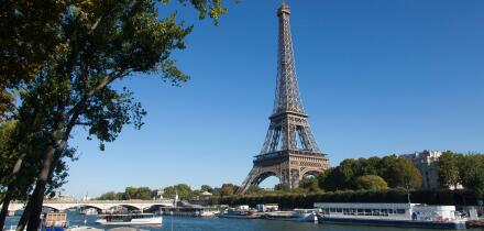 Eiffel Tower and River Seine in Paris