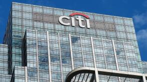 Citibank, Citigroup building in Canary Wharf, 25 Canada Square, London England United Kingdom UK