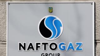 Kiev, Ukraine. 6th Mar, 2021. Naftogaz logo of the national oil and gas company Naftogaz of Ukraine is seen at the entrance to the company's office in Kiev. Credit: Pavlo Gonchar/SOPA Images/ZUMA Wire/Alamy Live News