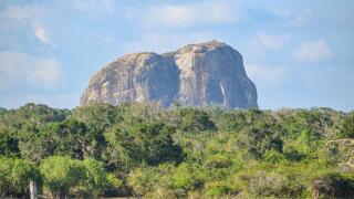 natural scenery with rock formation seen in Sri Lanka