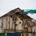 Residential Property_A house being demolished in Gladstone Street, Liverpool, Merseyside,  L7 1
