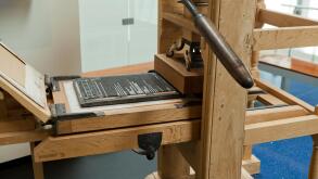 Gutenberg printing press (replica)