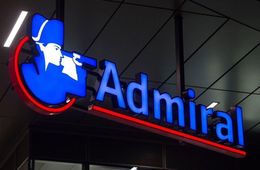 Admiral insurance sign logo.