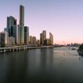 Brisbane city captured at twilight on a winter's day.