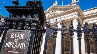 Bank of Ireland building exterior on College Green, Dublin, Ireland, Europe