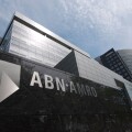 Headquarters of ABN AMRO Bank in modern business district at Amsterdam Zuid in The Netherlands