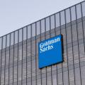 New York, NY, USA. May 2, 2022. Editorial Use Only, 3D CGI. Goldman Sachs Signage Logo on Top of Glass Building. Workplace of Investment Banking Compa