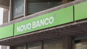 VALENCIA, SPAIN - NOVEMBER 15, 2021: Novo Banco is a Portuguese bank introduced by the Bank of Portugal to rescue assets and liabilities of Banco Espi