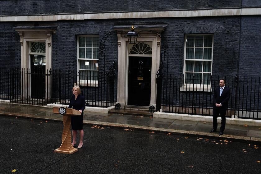 New Prime Minister Liz Truss outside 10 Downing Street, London, after meeting Queen Elizabeth II and accepting her invitation to become Prime Minister and form a new government. Picture date: Tuesday September 6, 2022.