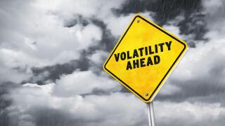 Volatility Ahead road sign warning