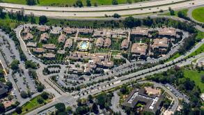 Housing Estate on the Sandhillroad, Freeway 280, Silicon Valley, Valley, California, United States of America, Santa Clara, California, USA
