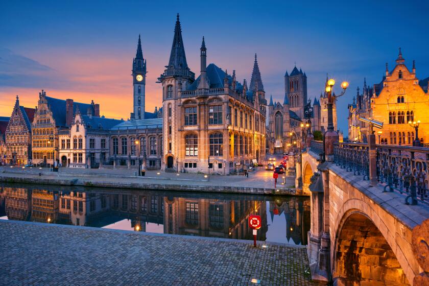 Ghent. Image of Ghent, Belgium during twilight blue hour.