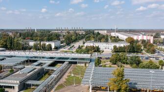 2021.09.15, Warsaw, Poland. New data canter to be build on the premises of the Warsaw Steelworks. It will make Bielany district Silicon Valley.
