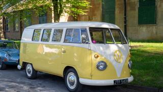 1964 VW Campervan at Bicester Heritage centre sunday scramble event. Bicester, Oxfordshire, England.