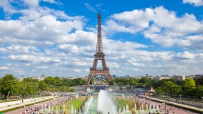 Eiffel Tower and the Trocadero Fountains, Paris, France, Europe