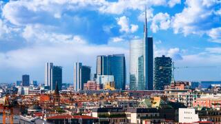 Milan skyline from Alamy 20 Dec