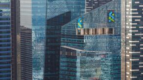 architecture of Downtown Core, Marina Bay, Singapore