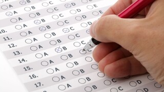 Customer service satisfaction survey or exam multiple choice
