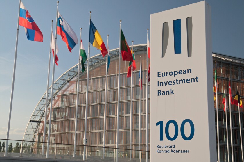 The European Investment Bank (EIB) offices in Luxembourg.  It was established in 1958 under the Treaty of Rome.