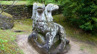 Cerberus, Parco dei Mostri monumental complex, Bomarzo, Lazio, Italy