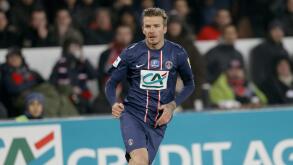 Paris Saint-Germain's English midfielder David Beckham during the French Cup football match Paris Saint-Germain (PSG) vs Olympique de Marseille (OM) at the Parc-des-Princes stadium  Featuring: David Beckham Where: Paris, France When: 27 Feb 2013