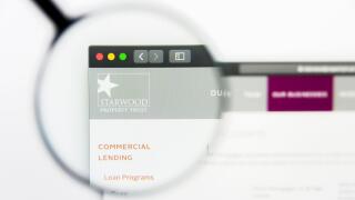 Los Angeles, California, USA - 25 March 2019: Illustrative Editorial of Starwood Property Trust website homepage. Starwood Property Trust logo visible