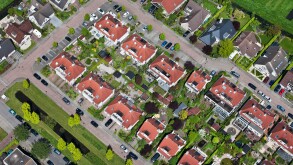 Netherlands, Alblasserdam, Residential district. Aerial