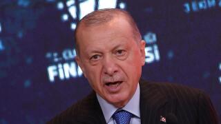 Turkish President Tayyip Erdogan speaks during a meeting in Istanbul, Turkey October 3, 2022. REUTERS/Murad Sezer